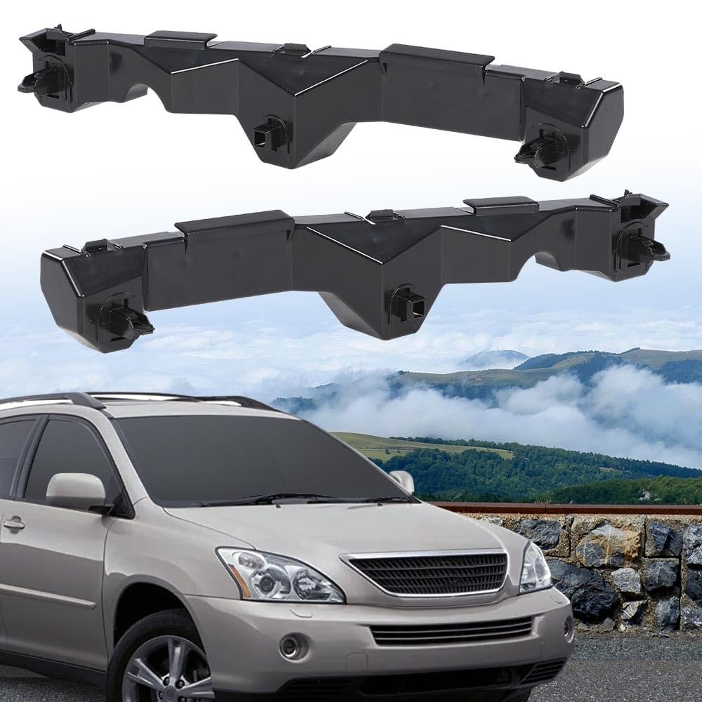 Front Left And Right Side Bumper Brackets For Lx Rx330 2004 To 2006 Rx350 2007 2009 Rx400 2008 Lx1033103 Lx1032103 Black Abs