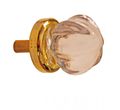 Cabinet Knob Clear Glass 1 Dia Brass Shank Renovator S Supply 