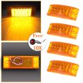 Ocpty Marker Lights 4pcs Amber Side Bulbs 10x Red Replacement Fit For Truck Bus Boat Suv Atv Trailera Indicator Light Total 14