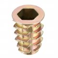 Uxcell Furniture Threaded Insert Nuts Zinc Alloy M8 Internal Threads 20mm Length 20pcs