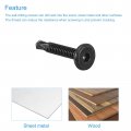 Uxcell Hex Socket Self Tapping Screws 10 X 1-1 4 410 Stainless Steel Sheet Metal Flat Head Drilling Screw 100pcs Black