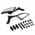 Httmt Mt346- Black Spear Blade Mini Mirrors Compatible With Suzuk Gsxr 600 750 1000 1300 Hayabusa Gsx-r