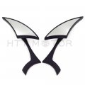Httmt Mt346- Black Spear Blade Mini Mirrors Compatible With Suzuk Gsxr 600 750 1000 1300 Hayabusa Gsx-r