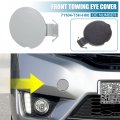 X Autohaux Front Bumper Tow Hook Cover Car Towing Eye Hole Replacement 71104-t5h-h00 For Honda Fit Jazz Gk5 2014-2017 Silver