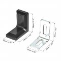 Uxcell 28x18mm Cabinet Cupboard Shelf Corner Brace Plate Right Angle Bracket Black 10pcs