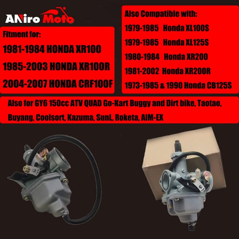 Carburetor For Honda Xr100 1981-1984 Xr100r 1985-2003 Crf100f 2004-2007 I Fitsi Xr100 Crf100fi