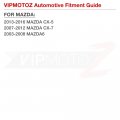 Vipmotoz Full Led License Plate Light For Mazda 6 Cx-5 Cx-7-6000k Diamond White 2-pieces Tag Lamp Assembly Replacement