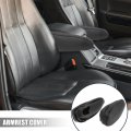 X Autohaux Pair Car Center Seat Armrest Cover Microfiber Leather Black With Line For Toyota Sienna 2011-2018