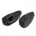 X Autohaux Pair Car Center Seat Armrest Cover Microfiber Leather Black With Line For Toyota Sienna 2011-2018