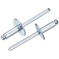 100pcs 3 16 X1 2 Large Flange Blind Rivets Zinc-plated Carbon Steel Grip And Mandrel Cap Silver 