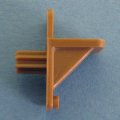 Shelf Support 1 4 5 16 Fluted Peg Tan 