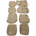 Kuafu Synthetic Leather Seat Cover Kit Compatible With 2011-2019 Jeep Grand Cherokee Laredo Front And Rear Protector Light