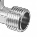 Uxcell Pipe Fitting Elbow G1 2 Male Thread Way L Shape Hose Connector Adapter Nickel-plated Copper