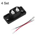 C8 Panel Mount Plug Adapter Ac 250v 5a 2p Iec Power Straight W 2 Wire 4 Pcs