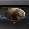 Bigfoot Sasquatch Walking In The Woods Oval Tow Trailer Hitch Cover Plug Insert