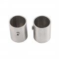 Uxcell Stainless Steel Cylinder Shape Closet Rod Bracket Flange Lever Support Holder Hangers 1 Inch Dia 2pcs 