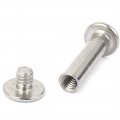 Uxcell Screw Post Female 5x40mm Belt Buckle Binding Bolts Leather Fastener 50 Sets