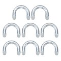 8pcs Weld-on Steel Rope Hook Weld On Safety Chain Clip Loop Weldable Tractor Hooks Tie Down Ring For Trucks Trailers 63mm 
