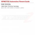 Vipmotoz C-shape Led Red Tube Full License Plate Tag Lights Compatible With 1995-2004 Toyota Tacoma Chrome Housing Clear Lens