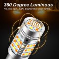 1157 Led Bulbs Error Free Canbus Built-in Resistor Dual Color Plug N Play 360 Luminous Amber Turn Signal Light White Side 12v