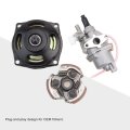 Goofit Carburetor With Gear Box Clutch Pad For 2 Stroke 47cc 49cc Pocket Bike Mini Scooter