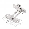 Uxcell Flip Door Latch 201 Stainless Steel 70x64x40mm 90 Degree Gate Bar Hasp Slide Lock Silver Tone