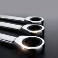 Flzosper 7 8 Inch Sae Box End Head Geared Wrench 72-tooth Ratcheting Combination Spanner 