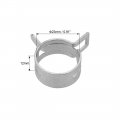 Uxcell Spring Band Type Clamp 23mm Inner Dia Fit 24 5-26 5mm Od Hose Fuel Line Silicone Tube Clips Silver Manganese Steel 10pcs
