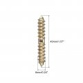 Uxcell 6x18mm Hanger Bolts 12pcs Double Ended Self-tapping Thread Wood To Dowel Screws For Connecting