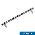 10 Pack 3 75 In Center To Chrome Euro Style Solid Metal Kitchen Cabinet Drawer Door Handle Pulls 5 375 Length Rokh1011ch 
