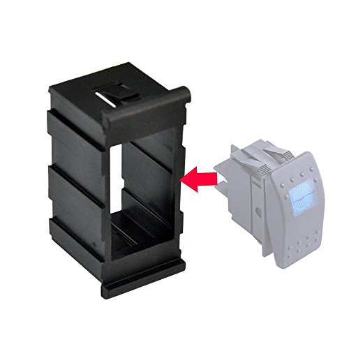 Car Auto Bar Dash Board Panel Switch Holder Housing Kit Black 2 Pack Rocker Toggle Mount Bracket For Vehicle Or Boat Plastic