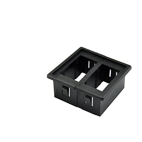 Car Auto Bar Dash Board Panel Switch Holder Housing Kit Black 2 Pack Rocker Toggle Mount Bracket For Vehicle Or Boat Plastic
