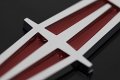Dantegts Lincoln Logo Acrylic Front License Plate Novelty Black Gloss Authentic 