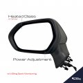 Spieg To1320367 Driver Side Mirror Replacement For Toyota Camry 2018-2021 Power Heated Turn Signal Light Paintable Black 6pin