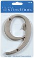 Distinctions By Hillman 843329 4-inch Brushed Nickel Flush-mount House Number 9 