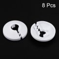 Uxcell 12mm Pipe Cover Decoration Pp Plastic Water Escutcheon White 8pcs