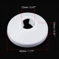 Uxcell 12mm Pipe Cover Decoration Pp Plastic Water Escutcheon White 8pcs