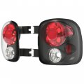 Hecasa Tail Light Pair For 1999-2004 Chevy Silverado Gmc Sierra Stepside Brake Lamps Clear Lens Black Housing W O Bulbs