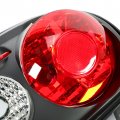 Hecasa Tail Light Pair Compatible With 1999-2004 Chevy Silverado Gmc Sierra Stepside Brake Lamps Clear Lens Black Housing W O