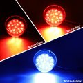 Partsam 1pcs Dual Revolution 17led Watermelon Light For Semi Truck Red Stop Turn Signal Marker Lights To Blue Auxiliary