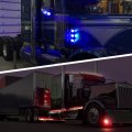 Partsam 1pcs Dual Revolution 17led Watermelon Light For Semi Truck Red Stop Turn Signal Marker Lights To Blue Auxiliary