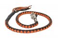 Billys Biker Gear 42 Inch Motorcycle Get Back Whip Black Orange 