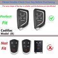 Slaknok For Cadillac Key Fob Cover Withchain Stylish And Durable Zinc Alloy Protection Case Compatible 2020-2023 Escalade Esv