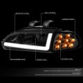 Auto Dynasty Led Drl Smoked Housing Clear Corner Headlight Lamps Tool Kit Compatible With Honda Civic 2 3dr 92-95