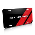 Ipick Image Made For Dodge Carbon Fiber Look Red Stripe Graphic Special Aluminum Metal License Plate