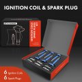 A-premium Set Of 6 Blue Ignition Coil Pack Iridium Spark Plug Compatible With Chrysler 300 2006-2010 Sebring Town Country