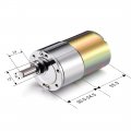 New Lon0167 Dc 12v 15rpm Micro Gear Box Motor Speed Reduction Electric Gearbox Eccentric Output Shaft Dc