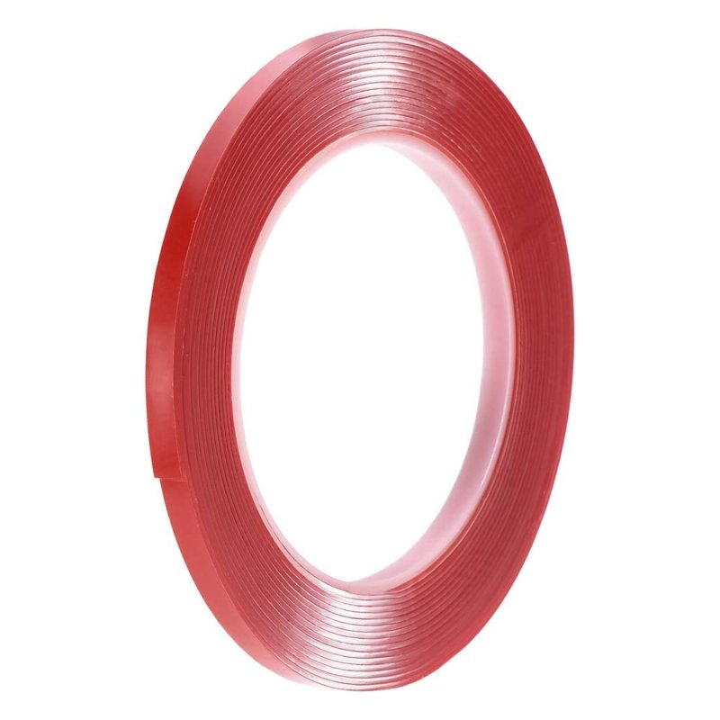 15 64 Inch X 16ft Heat Resistant Acrylic Double Sided Adhesive Tape For Touch Screen Repairing 1mm Thickness Clear With Red