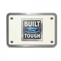 Ipick Image Made For Ford Built Tough Uv Graphic White Plate Billet Aluminum 2 Inch Tow Hitch Cover