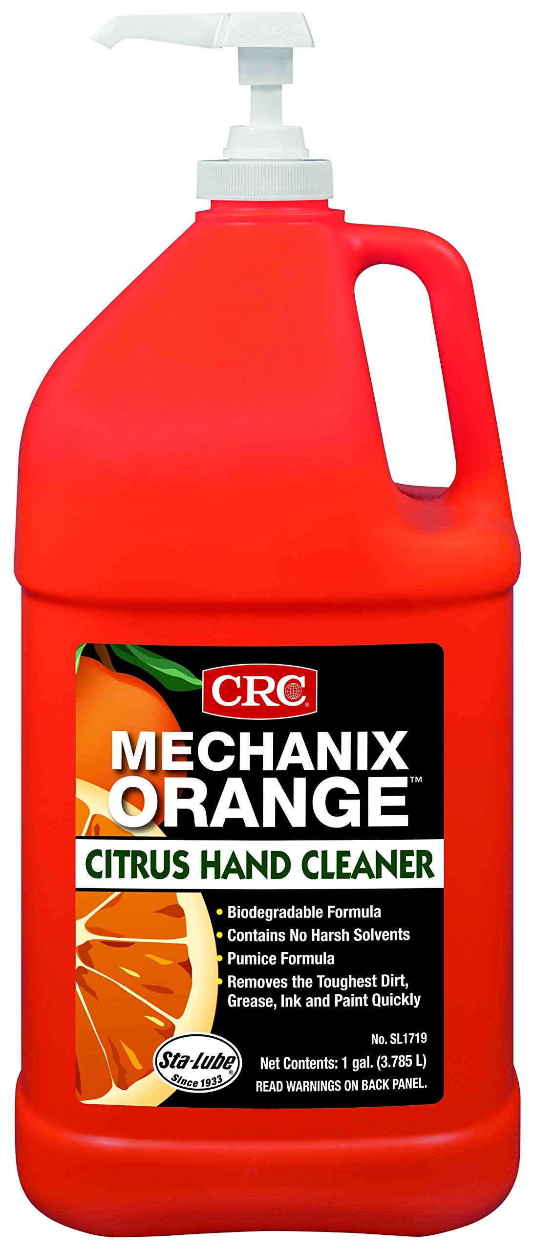 Crc Sl1719 Mechanix Orange Citrus Lotion Hand Cleaner W Pumice 1 Gallon